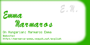 emma marmaros business card